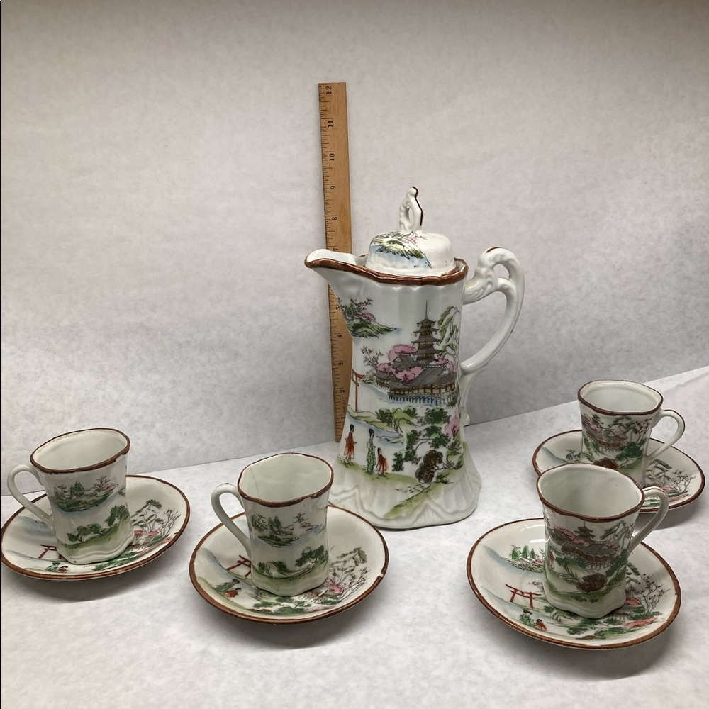 Vintage Hand painted Japanese Tea Set